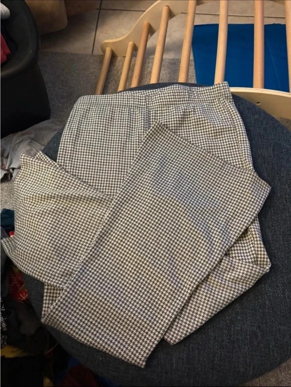 Patterned flare leg pants